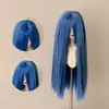 Peluca para Muñeca BJD, Cabello Largo Recto Suave Tipo Seda con Flequillo Largo, Cabello Personalizable para Muñecas de 346 Puntos, Accesorio para Vestir