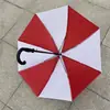 Paraguas Rojo y Blanco Juegos Deportivos Rojos y Blancos Actuación Grupal Cuerpo Paraguas Súper Paraguas de Molino de Viento Paraguas para Actuación de Baile de Estudiantes de Primaria