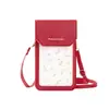Nueva Bolsa Táctil Transparente para Teléfono Móvil Transfronteriza 2024 para Niñas, Bolso Pequeño Cruzado de Hombro Delgado, Bolso Versátil para Teléfono