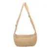 Bolso Cruzado Nuevo de Rejilla de Diamantes para Mujer de Gran Capacidad Bolso de Lona para Estudiante para Clase Viaje Otoño Versátil Simple Suave Bolso de un Solo Hombro