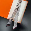 Bufanda de Seda Diagonal Estilo Nuevo, Cinta de Seda Imitación, Diadema de Seda de Sarga Estampada para Mujer, Decoración para Bolso, Bufanda para Cuello Estampada Digitalmente