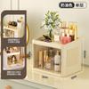 Caixa de armazenamento de cosméticos branca dobrável Crown, prateleira de armazenamento de artigos de papelaria multicamadas, produtos de cuidados com a pele domésticos, caixa de batom à prova de poeira