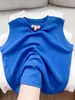 Colete Básico de Algodão Puro Estilo Coreano para Mulheres, Camiseta Regata Sem Mangas de Verão com Gola Redonda Slim Fit, Top Interno para Camadas Diárias