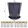 Vaso de Flor de Resina com Alto Valor Estético, Diâmetro Grande, Adequado para Plantas Verdes de Sala de Estar, Estrelícia Espessa, Girassol, Vaso Octogonal Alto em Forma de Diamante