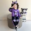 Conjunto de Moletom para Meninas Outono 2026 Novo Desenho Animado Roupas de Primavera/Outono Estilo Coreano para Crianças Kuromi