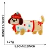 Dachshund Lindo Estilo Coreano Autoadhesivo Bordado en Tela Decoración DIY Funda de Teléfono Bordado Accesorios de Ropa Parche de Tela