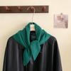 Blogueiro da Coreia do Sul com o mesmo parágrafo! Lenço de Triângulo de Malha Vintage Feminino Outono e Inverno Lã Lenço Pequeno Proteção de Pescoço Coringa Lenço Pequeno