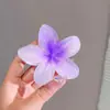 Presilha de cabelo de frangipani transfronteiriça europeia e americana, presilha lateral popular para feriado, acessório de cabelo tipo presilha tubarão para coque no topo da cabeça atacado