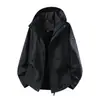 Chaqueta Térmica de Forro Polar Desmontable 3 en 1 de Grafeno, Abrigo de Dos Piezas Cortavientos e Impermeable para Trabajo al Aire Libre, Personalizable