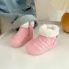 Sapatos para Bebê e Criança Pequena, Sapatos de Algodão para Crianças, Botas de Neve Estilo Coreano para Meninas Outono e Inverno 2025, Sapatos para Meninas com Forro de Lã