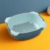 Cesta de drenaje de doble capa para cocina, cesta de filtro de agua, artefacto multifuncional para lavar verduras, cesta para lavar frutas, cesta de drenaje de agua, cesta de plástico para fugas
