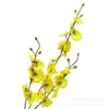 Orquídea Dançante de Simulação Decoração de Casa para Casamento Phalaenopsis de Casamento Atacado Flor Quebrada Orquídea Dançante de 5 Hastes