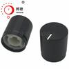 Marca Yrfknob Perilla de Aleación de Aluminio Perilla Negra de Eje Medio Diámetro Exterior 14mm Altura 16mm Perilla de Potenciómetro