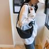 Bolso Dumpling de Moda de Lona para Mujer Nuevo Estilo Ins Simple para Ir al Trabajo Bolso de Hombro Deportivo de Ocio Bolso Mensajero Venta al por Mayor