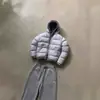 Chaqueta acolchada de alta gama estilo europeo y americano, sudadera con estampado moderno y único, chaqueta de algodón unisex holgada estilo Harajuku vintage