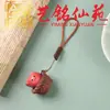 Yiming Xianyuan Creativo Madera Maciza Lindo Cordero Presionable Colgante para Mejores Amigos y Novias, Llavero Mochila Muñeco Colgante