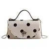 Bolsa de Design de Nicho Estilo Francês com Bolinhas, Bolsa de Mão Versátil para o Dia a Dia, Bolsa Tote Pequena, Bolsa Transversal Simples Estilo Coreano para Mulheres