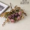 Manqiu Fabricante de Flores Artificiales de Rosa de 6 Cabezas Ramo de Boda Pared de Rosas Flor Falsa Ins Decoración del Hogar Transfronteriza