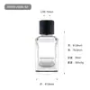 Nueva Botella de Vidrio Transparente Rectangular Portátil de Cierre a Presión, Botella con Atomizador, Botella Rellenable de Viaje del Fabricante Hongyuan