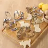 Molde de Bolo de Aço Inoxidável Desenho Animado Transfronteiriço Conjunto de Moldes para Biscoitos de Halloween Ferramenta de Cozimento Molde para Biscoitos DIY