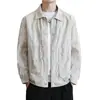 Jaqueta curta de veludo cotelê com lapela masculina plus size 45-150kg design solto moderno outono 2026 novo modelo