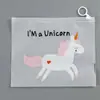 Estuche para lápices de unicornio esmerilado, venta al por mayor, bolsa de papelería, bolsa de archivo transparente de gran capacidad, bolsa de lápices para estudiantes, simple y linda con dibujos animados