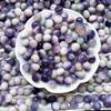 Pulsera de cuentas sueltas de Bodhi con flor flotante morada natural, mangostán, intestino de cerdo, juguete cultural DIY, accesorios de joyería con cuentas al por mayor