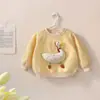 Sudadera para Niña Otoño Invierno 2026 Forrada de Felpa Engrosada Ropa Infantil Top de Invierno Manga Larga Atuendo de Otoño Ropa para Niños