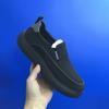 Zapatos de Tela Slip-on para Hombre con Suela Gruesa, Aumentadores de Altura, Zapatos Casuales, Zapatos Perezosos para Hombre, de Caña Baja, Moda Tendencia, Mocasines