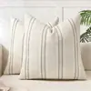 Almohada Decorativa Geométrica Rayada Minimalista Moderna Bohemia Transfronteriza de Amazon para Sofá, Dormitorio, Sala de Estar