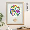 Moldura de foto finalizada em grades de janela de papel Yuxian feitas à mão em estilo chinês, pingente de pintura decorativa, estilo chinês, nove peixes auspiciosos