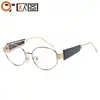 Gafas de sol ovaladas retro europeas y americanas transfronterizas Gafas de sol de moda para hombre y mujer, celebridad de Internet, moda callejera T22136
