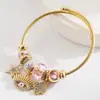 Pulsera Colgante Ojo de Diablo Moda Europea y Americana Celebridad de Internet Aleación Diamante con Goteo de Aceite Estrella Trébol de Cuatro Hojas Pulsera