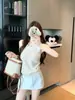 Foto Real de Chaleco Hueco Pesado de Ganchillo Estilo Francés para Mujer, Nuevo Estilo de Verano, Elegante y Versátil, Top sin Mangas Ajustado 15274