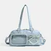 Bolso Ita blanco lechoso con lunares estilo anime coreano, diseño de bolso transparente suave y lindo para muñecas, adecuado para estudiantes, eventos de cosplay y reuniones de fans, bolso de hombro