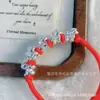 Pulsera de Caballo de Plata Pura para el Año de Nacimiento, Pulsera de Caballo Cinco Bendiciones, Tejido de Plata Pura, Regalos de Bienestar para Transmisión en Vivo de Tienda de Oro al por Mayor