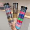 Sencillo 20 latas cuerda de cabeza de alta elasticidad banda de goma sin costuras para mujer cabeza no daña la cuerda para el cabello anillo para el cabello al por mayor