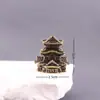 Latão Construção Antiga Vintage Decoração Arquitetônica Criativa Estudo Pedra Falsa Aquário Paisagem Artesanato de Mesa Pequenos Ornamentos