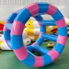 Equipo de parque infantil engrosado inflable rueda de viento y fuego balancín castillo travieso interior millón de juguetes de piscina de bolas oceánicas nuevo