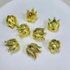 Sombrero de flores DIY, cubierta de flores, campana colgante de cobre fundido, adornos de cuerda de embrión de cobre de latón, colgante, ropa, pendientes, joyería de cobre DIY