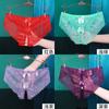 Yan Beiwei una generación de ropa interior para damas verano delgada malla semipermeable bordado viento nacional tiro bajo pantalones entrepierna abierta 574