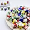 Simulação pipoca DIY chaveiro creme cola resina acessórios mini casa de boneca jóias brinquedos em miniatura comida jogar