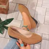 Zapatos de Mujer de Gamuza Estilo Coreano con Punta, Color Caramelo, Planos, Tallas Grandes, Nuevos para Primavera y Otoño 2025