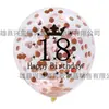 Juego de Globos de Látex de 12 pulgadas Color Oro Rosa Transparente Corona Globos con Confeti Aniversario 30/40/50 Globos con Lentejuelas
