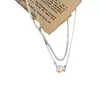 Collar de Perlas de Imitación de Doble Capa para Mujer, Diseño Brillante y Elegante, Cadena de Cuello de Nicho, Cadena para Clavícula
