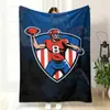 Manta de Tiro Temática del Super Bowl Más Vendida Transfronteriza de Temu, Manta de Siesta con Logo de Equipo de Fútbol Americano NFL, Manta de Franela