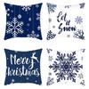 Funda de Almohada Popular Transfronteriza de Navidad Vacaciones Papá Noel Lino Decoración para el Hogar Funda de Almohada Ventas Directas de Fábrica Venta al por Mayor