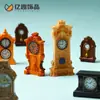 Reloj de péndulo clásico retro antiguo creativo Despertador Accesorios de decoración DIY Coche pequeño Escritorio Resina Adornos pequeños