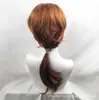 Peluca Universal para Cosplay Bungo Stray Dogs Nakahara Chuuya Peluca de Cosplay con Flequillo Lateral, Cabello Rizado de Longitud Media, Amarillo Lino