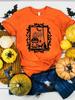 Calabaza Estilo Años 90 Lindo Casual para Damas Halloween Acción de Gracias Camiseta Gráfica de Verano para Mujer Ropa
